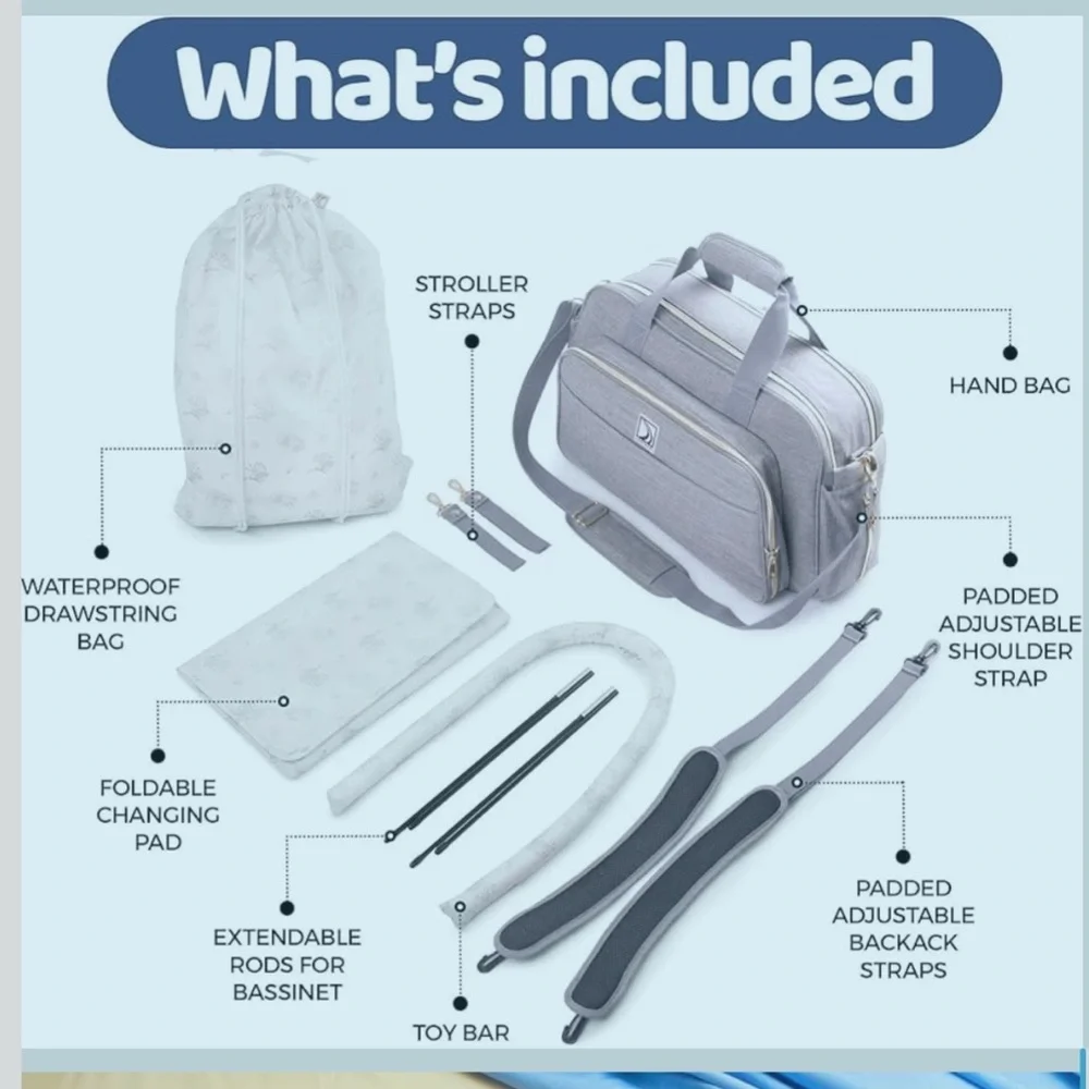 CONFACHI 4-1 diaper Bag Gray